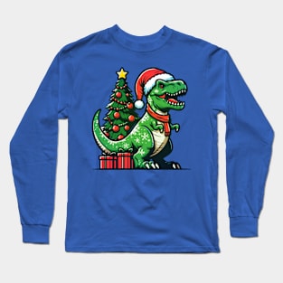 Christmas T-Rex Long Sleeve T-Shirt